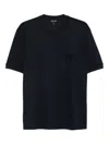 Giorgio Armani Round Neck Short Sleeve T-shirt In Black