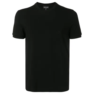 GIORGIO ARMANI GIORGIO ARMANI BLACK T-SHIRTS & VESTS - T-SHIRTS MEN