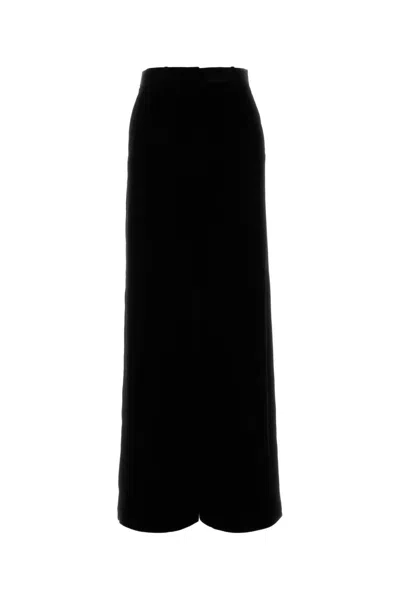 Giorgio Armani Black Velvet Palazzo Pant