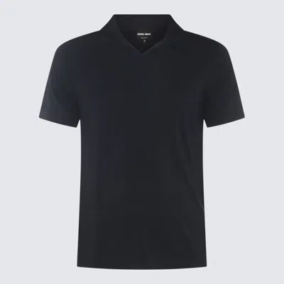 Giorgio Armani T-shirts And Polos In Black