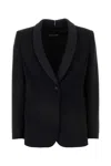 Giorgio Armani Wool Blazer With Shawl Lapel And Chest Pocket