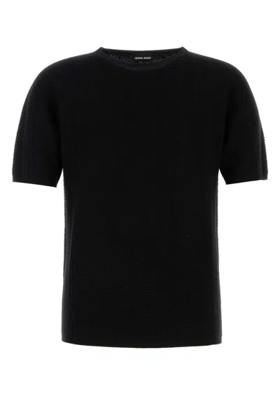 Giorgio Armani Black Wool Blend T-shirt