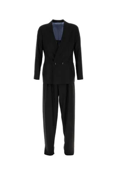 Giorgio Armani Black Wool Suit