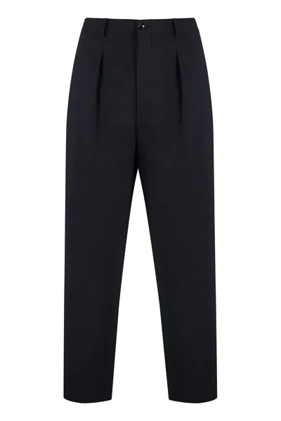 Giorgio Armani Wool Trousers In Black