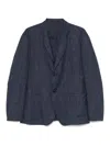 Giorgio Armani Wool Jacket With Back Vent And Patch Pockets In Black