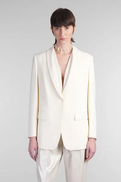 Giorgio Armani Blazer In Beige Silk