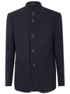 Giorgio Armani Blazer Textured Fabric Front Pockets