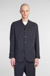 Giorgio Armani Blazer In Blue Silk In Blue