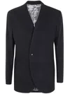 Giorgio Armani Tailored Suit Jacket With Notched Lapel And Back Vent In Black