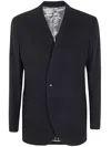 Giorgio Armani Tailored Suit Jacket With Notched Lapel And Back Vent In Black