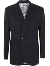 Giorgio Armani Tailored Suit Jacket With Notched Lapel And Back Vent In Black