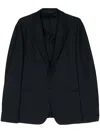 Giorgio Armani Tailored Two-button Blazer With Notch Lapel In Blue