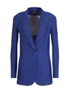 Giorgio Armani Patterned-jacquard Blazer In Blue