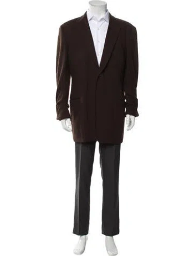 Pre-owned Giorgio Armani Blazer In Brown