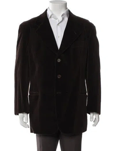 Pre-owned Giorgio Armani Blazer In Brown