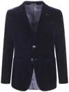 Giorgio Armani Blazer Upton In Velluto In Blue