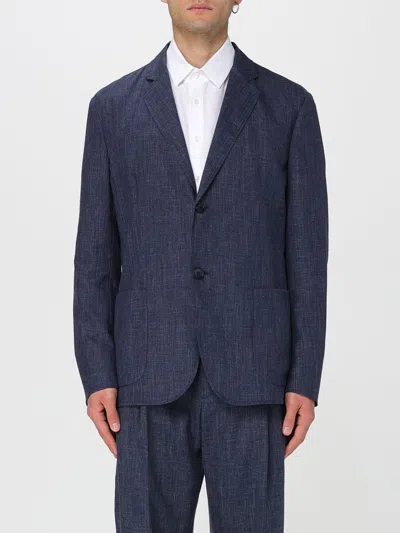 Giorgio Armani Single-breasted Blazer In Blue