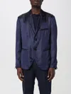 Giorgio Armani Man Blazer Blue Size 42 Viscose, Acetate In Blue