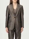 Giorgio Armani Textured Fabric Tailored Jacket In Gray