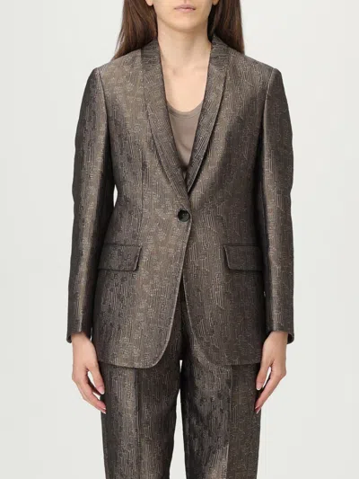GIORGIO ARMANI BLAZER GIORGIO ARMANI WOMAN COLOR CHARCOAL,430557033