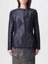 Giorgio Armani Sequin Jacquard Single-breasted Evening Jacket In Blue