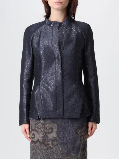 GIORGIO ARMANI JACKET GIORGIO ARMANI WOMAN COLOR NAVY,430566045