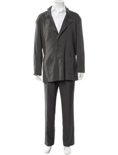 Pre-owned Giorgio Armani Blazer In Gray