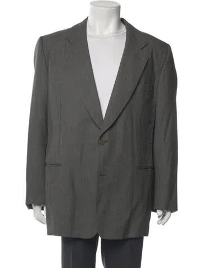 Pre-owned Giorgio Armani Blazer In Gray