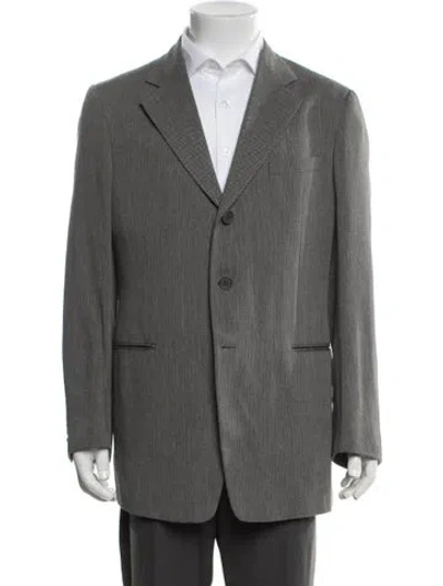 Pre-owned Giorgio Armani Blazer In Gray