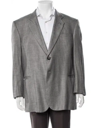 Pre-owned Giorgio Armani Blazer In Gray