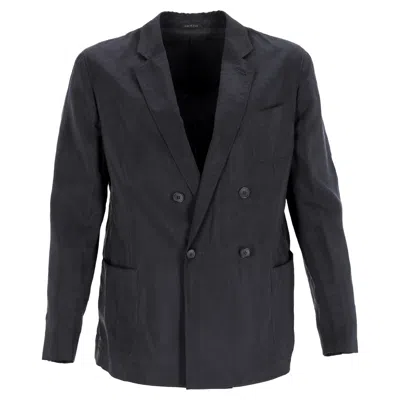 Giorgio Armani Blazer In Black Linen