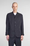 Giorgio Armani Blazer In Blue Silk In Blue