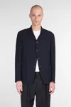Giorgio Armani Blazer In Blue Wool In Black