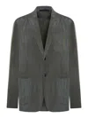 Giorgio Armani Single Breasted Jacket In Changeable Viscose