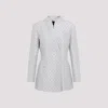 Giorgio Armani Sequin-embellished Blazer In Mirage Gray