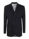 Giorgio Armani Tailored Suit Jacket With Notched Lapel And Back Vent In Negro