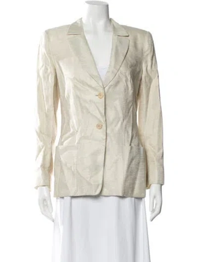 Pre-owned Giorgio Armani Blazer In Neutral