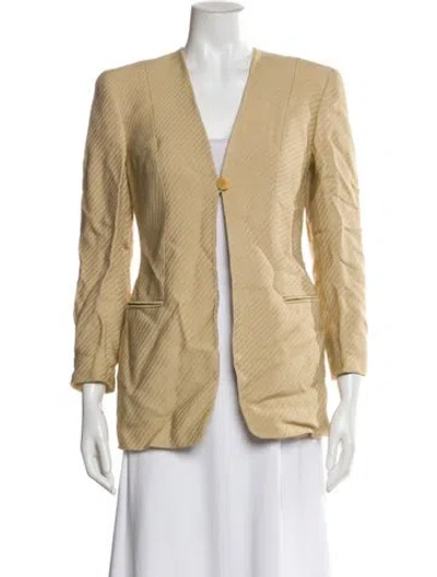 Pre-owned Giorgio Armani Blazer In Neutral