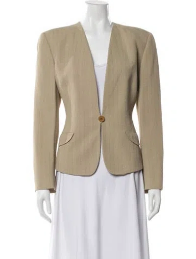 Pre-owned Giorgio Armani Blazer In Neutral