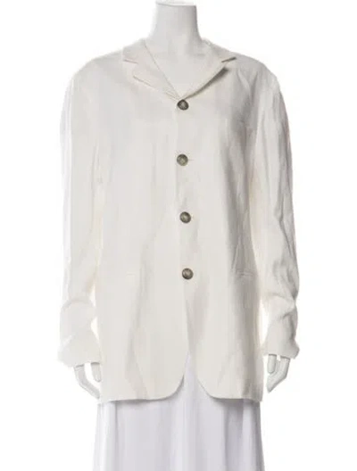 Pre-owned Giorgio Armani Blazer In White