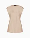 Giorgio Armani Blouse In Double Silk Satin In Beige
