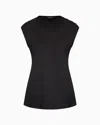 Giorgio Armani Blouse In Double Silk Satin In Black
