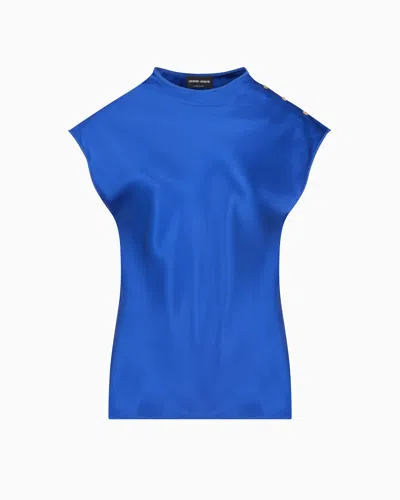 Giorgio Armani Tops In Blue