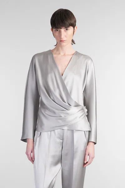 Giorgio Armani Blouse In Grey Silk