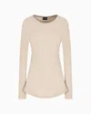 Giorgio Armani Blouse In Triple Silk Georgette In Beige