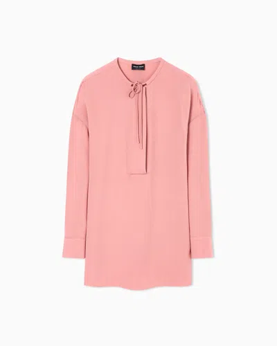 Giorgio Armani Blouse In Triple Silk Georgette In Pink
