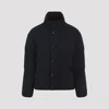 Giorgio Armani Quilted High Collar Jacket With Front Pockets In Black