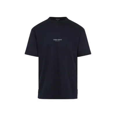 Giorgio Armani Blue Cotton T-shirt
