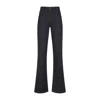 Giorgio Armani High-waist Flared Trousers With Five-pocket Styling In Blue