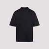 Giorgio Armani Classic Crew Neck T-shirt In Virgin Wool In Dark Blue